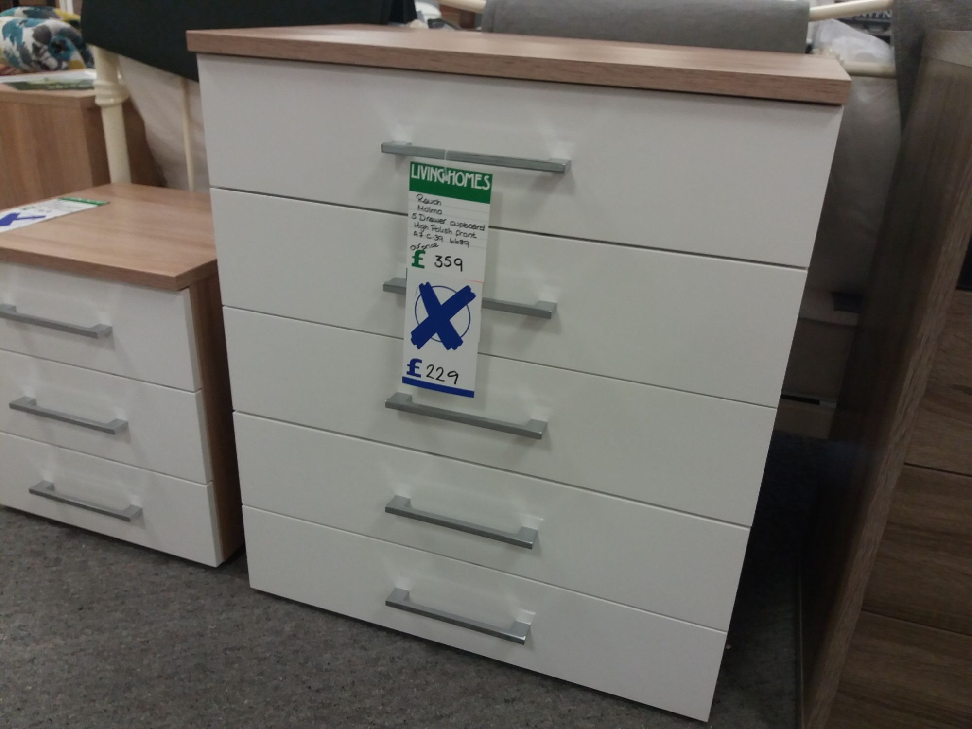Clearance Rauch Molmo 5 Drawer Chest Bedroom Furniture