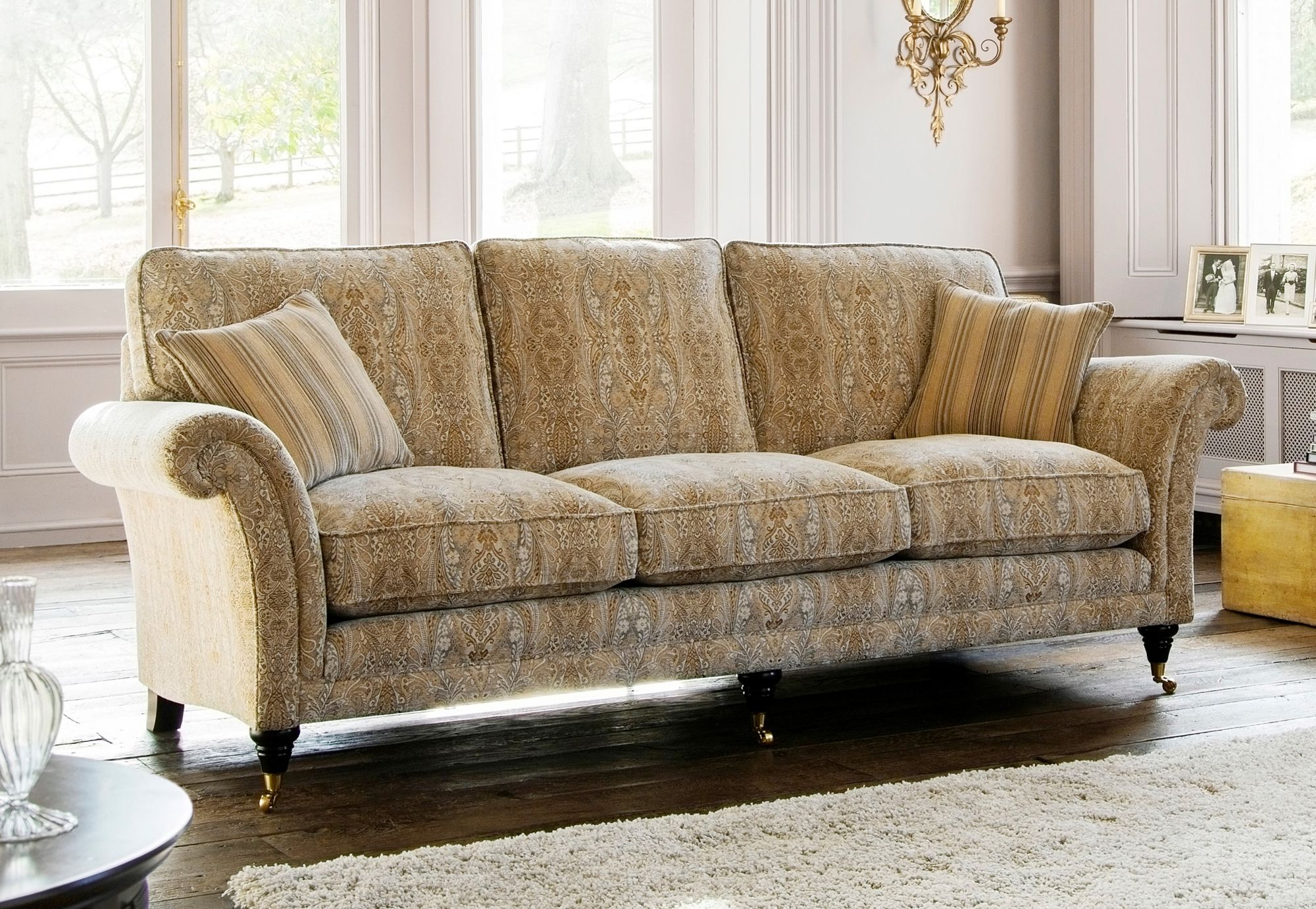 knoll white leather sofa