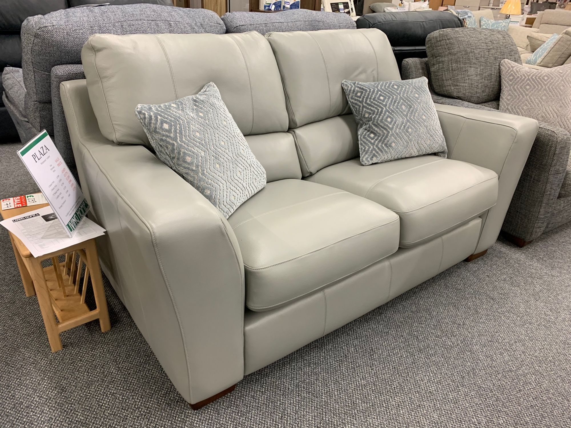 Clearance Ashwood Plaza 2 Seater Sofa in Leather Sofas & Suites