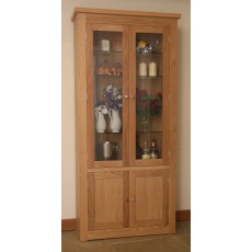 Andrena Elements Wide Glazed Bookcase with Doors