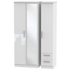 Welcome Infinity Tall Triple Mirror + Drawer Robe