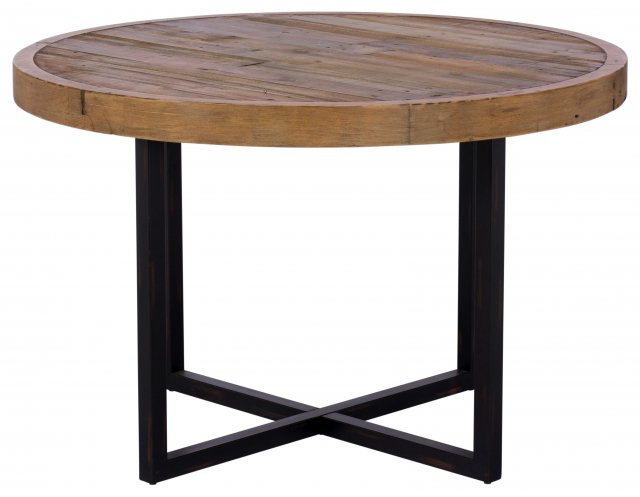 Nickel 120cm Round Fixed-Top Dining Table
