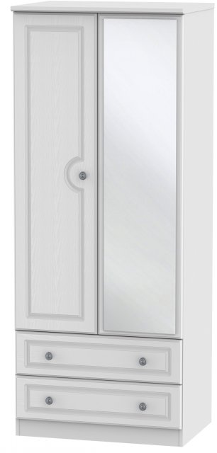 Welcome Bude 2ft 6in 2 Drawer Mirror Wardrobe