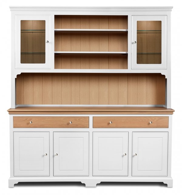 Hambledon Large Glazed Top Full Dresser - Oak Drawers