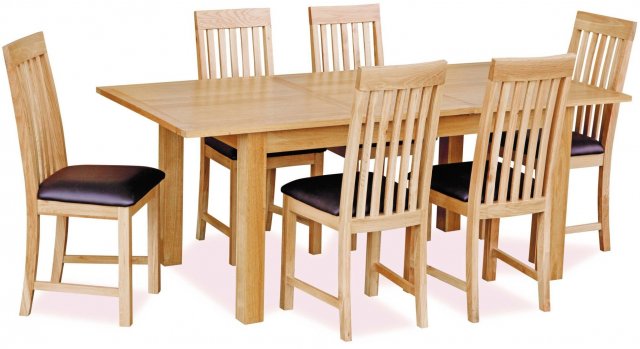 Thurso Compact Extending Dining Table & 6 Chairs