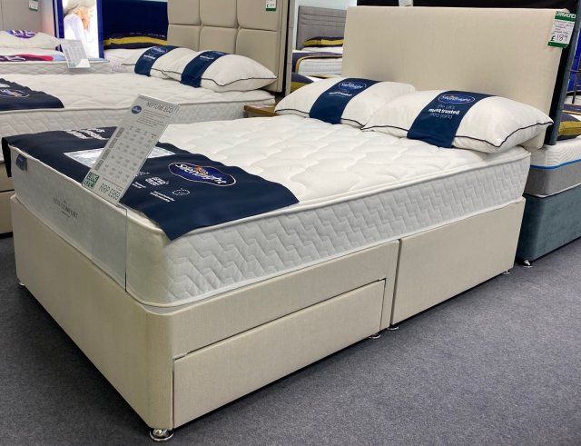 Clearance - Silentnight Neptune Eco 120cm Double 2 Drawer Set + HB