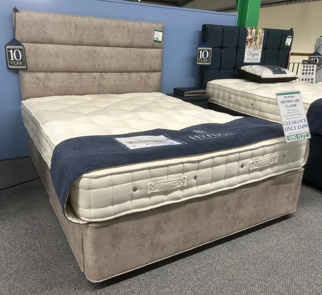 Clearance - Hypnos Orthocare Classic 5'0" (150cm) Kingsize 2 Drawer Divan Set + Headboard