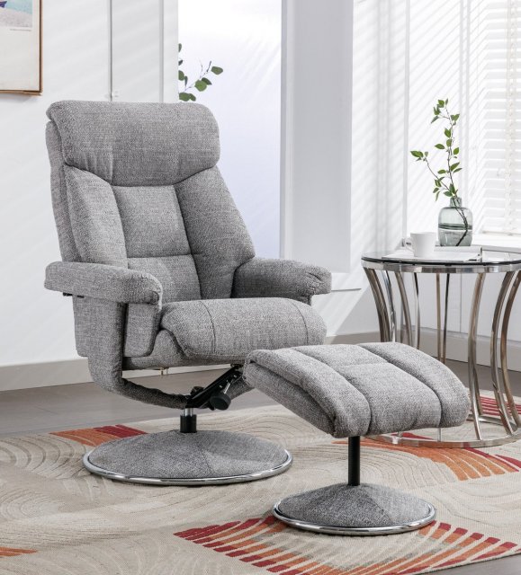 Biarritz Relaxer Chair & Footstool (Rock)