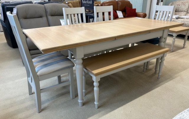 Clearance - Hill & Hunter Hambledon Extending Table, Bench & 4 x Dining Chairs