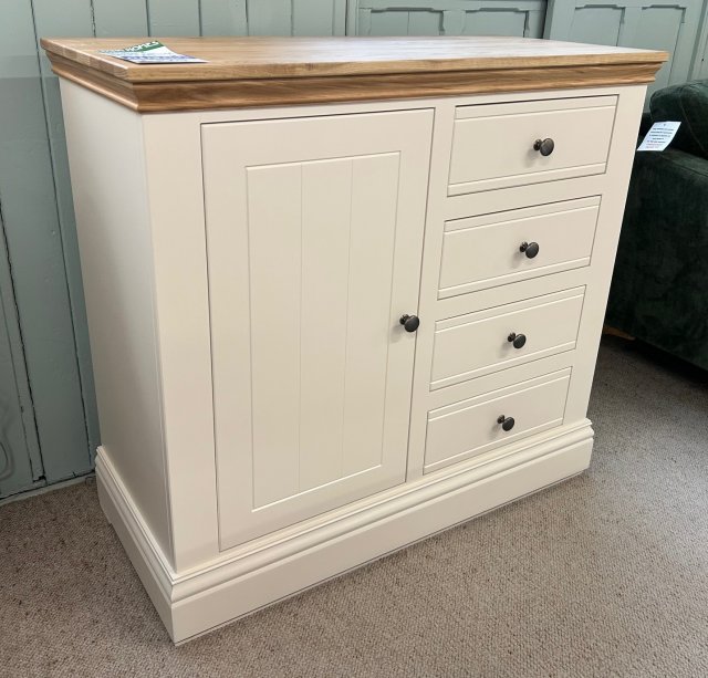 Clearance - Hill & Hunter New England 1 Door 4 Drawer High Sideboard