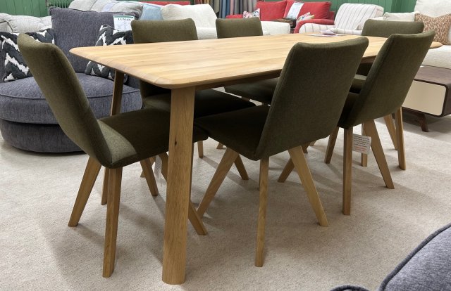 Clearance - Bell & Stocchero Asiago 1.7m Dining Table & 6 x Milano Chairs