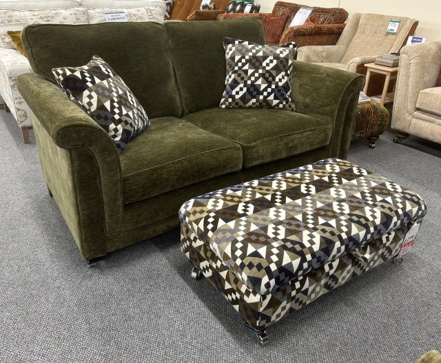 Clearance - Alstons Fleming 2 Seater Sofa & Legged Ottoman
