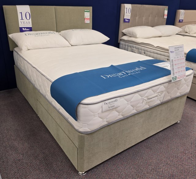 Clearance - Relyon Dreamworld Escape 135cm Double 2 Drawer Set + Headboard