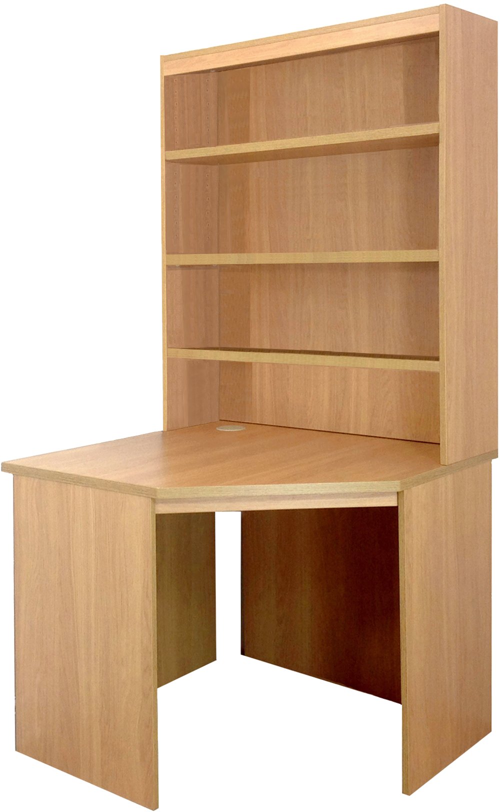 R White Cabinets Corner Desk with OSJ Hutch - Desks - Living Homes