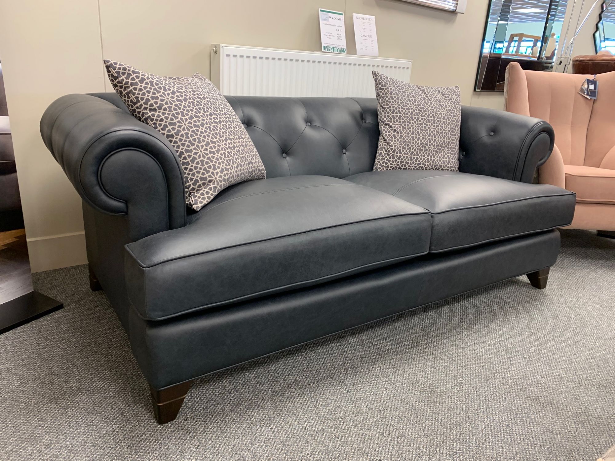 Clearance Parker Knoll Wycombe Large, Leather Couch Clearance