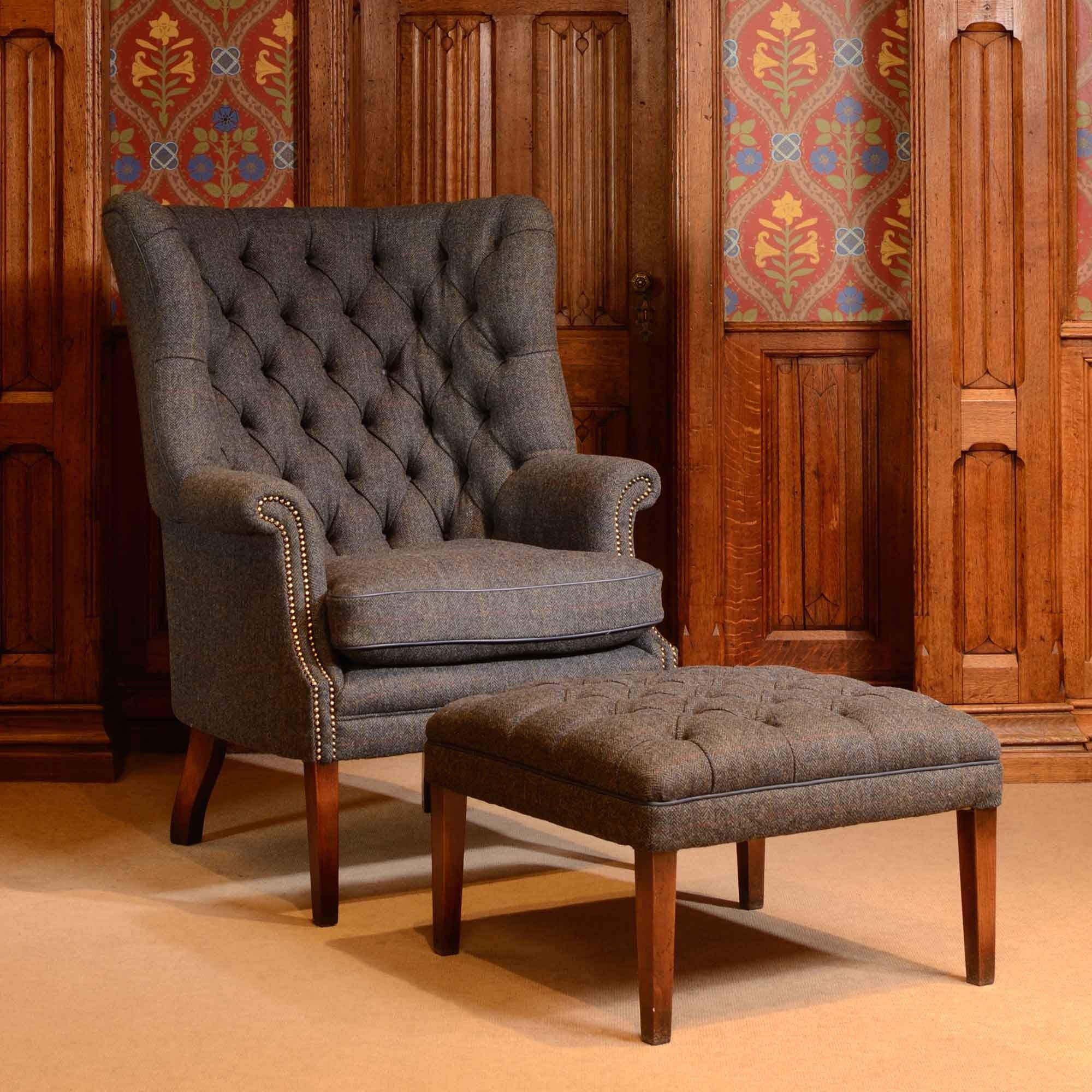 Tetrad Harris Tweed MacKenzie Armchair - Armchairs - Living Homes