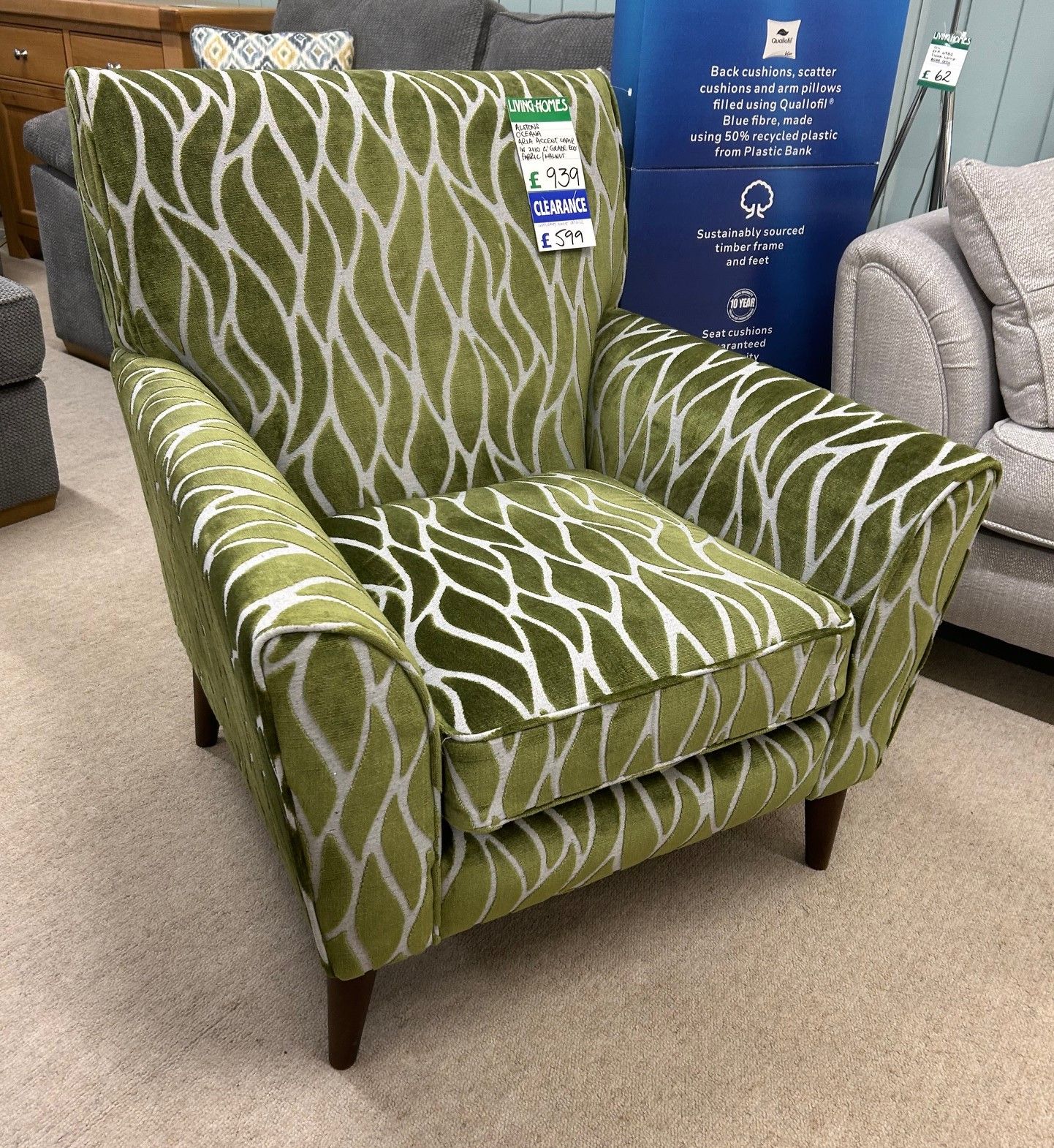 Clearance - Alstons Aria Accent Chair - Chairs, Recliners & Footstools ...