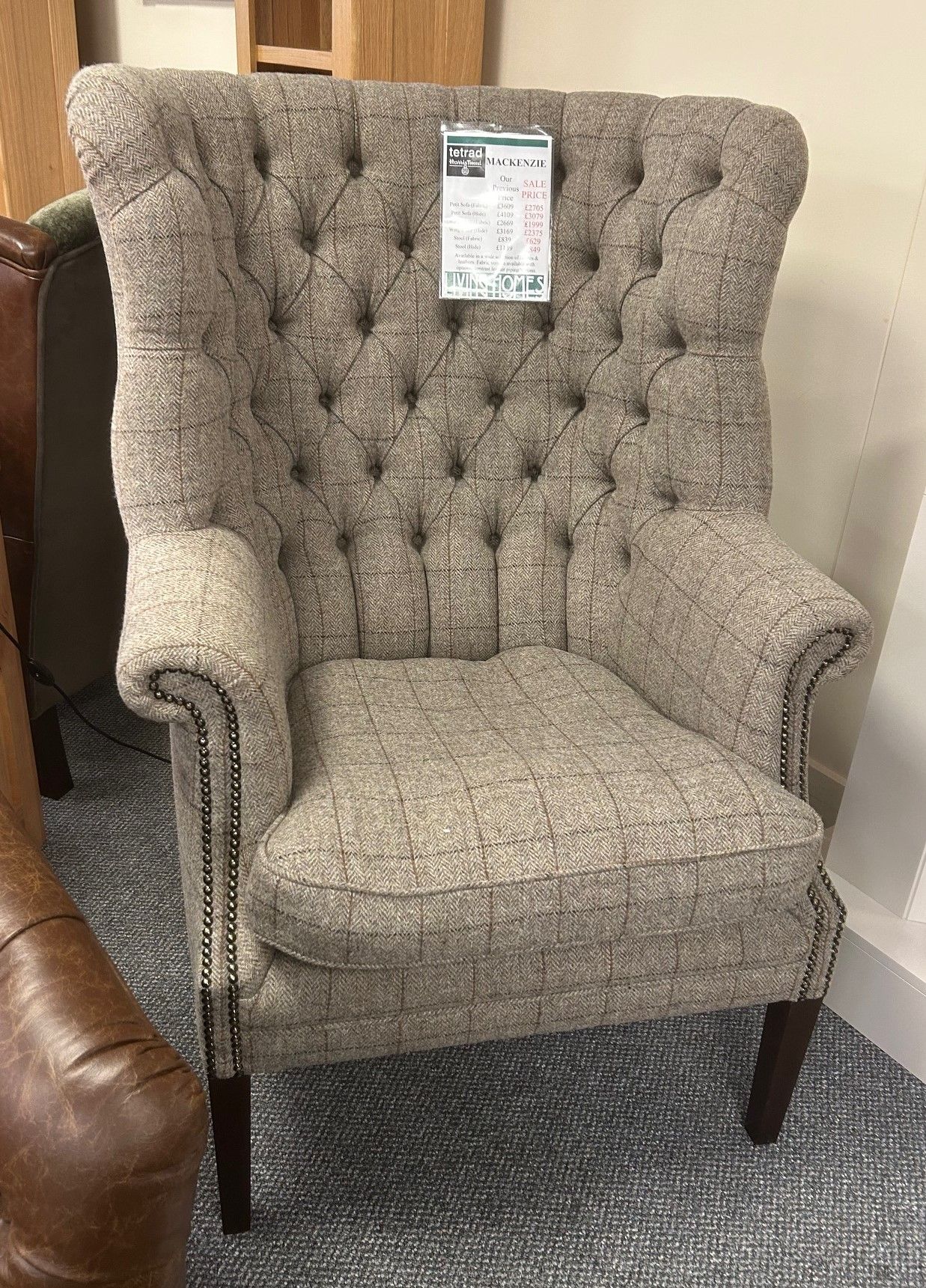 Clearance - Tetrad MacKenzie Armchair in Harris Tweed - Chairs ...