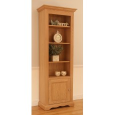 Andrena Pelham Narrow Open Bookcase with Door