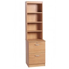 Two Drawer Filing Cabinet with OSC Hutch