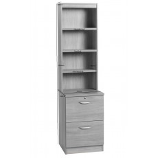 Two Drawer Filing Cabinet with OSC Hutch