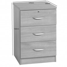 Three Drawer CD/ DVD Storage Unit