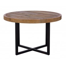 Nickel 120cm Round Fixed-Top Dining Table