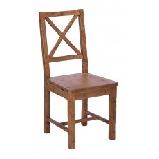 Nickel Wooden Seat Dining Chair (Pair)