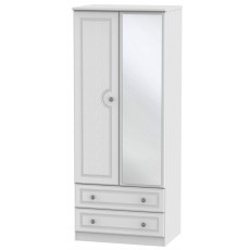 Welcome Bude 2ft 6in 2 Drawer Mirror Wardrobe