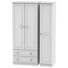 Welcome Bude Triple 2 Drawer Wardrobe