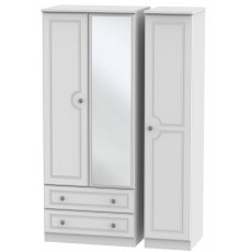 Welcome Bude Triple 2 Drawer Mirror Wardrobe