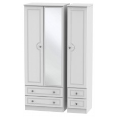 Welcome Bude Tall Triple 2 Drawer Mirror + Drawer Wardrobe