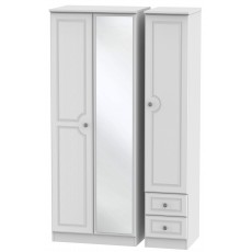 Welcome Bude Tall Triple Mirror + Drawer Wardrobe