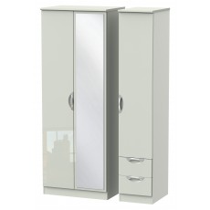 Welcome Cambridge Tall Triple Mirror + Drawer Robe