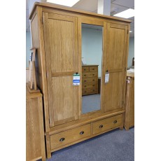 Clearance - Classic Portbury Triple Robe Oak