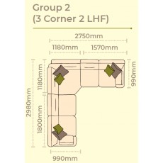 Alstons Aalto Corner Group 2 (3 Corner 2 LHF)