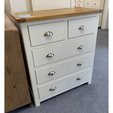 Clearance - Classic Portbury 2+3 Drawer Chest in White