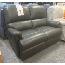 Clearance - Sherborne Nevada 2 Seater Fixed Sofa in Slate Leather