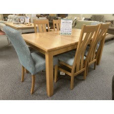Clearance - Andrena Pelham 160-220cm Extending Table, 4 x Twin-Slat Chairs & 2 x Upholstered Chairs
