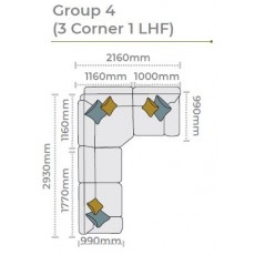 Alstons Memphis Corner Group 4 (3 Corner 1 LHF)
