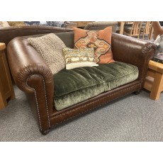 Clearance - Tetrad Constable Snuggler Sofa in Velvet/Leather Clearance - Tetrad Constable Snuggler Sofa in Velvet/Leather