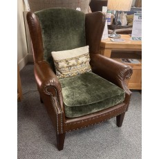 Clearance - Tetrad Constable Armchair in Velvet/Leather Clearance - Tetrad Constable Armchair in Velvet/Leather