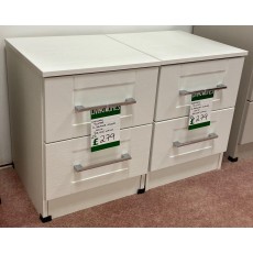 Clearance - Welcome Yoxter 2 Drawer Locker in White (Pair)