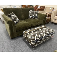 Clearance - Alstons Fleming 2 Seater Sofa & Legged Ottoman