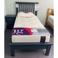 Clearance - Classic Henton 3'0" (90cm) Single Bedstead Blue + Bedside Chest