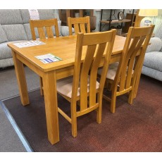 Clearance - Classic Portbury Extending Dining Table & 4 Chairs Clearance - Classic Portbury Extending Dining Table & 4 Chairs