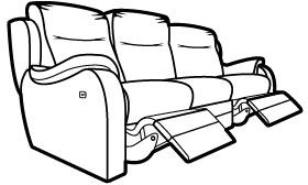 Parker Knoll Boston Reclining 3 Seater Sofa