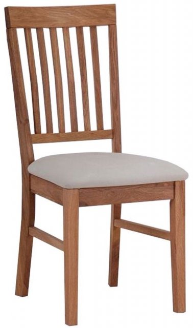 Regis Oak Fabric Dining Chair (Pair)