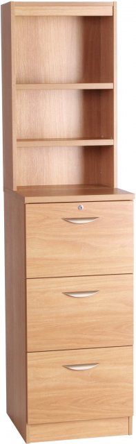 Three Drawer Filing Cabinet with OSA Hutch