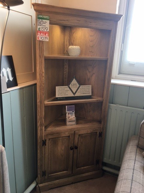 Clearance Wood Bros Old Charm 2996 Corner Display Unit Dining